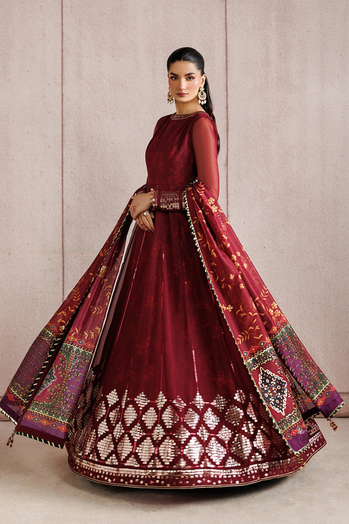 Jazmin UC-3118 embroidered chiffon Pakistani formal suit