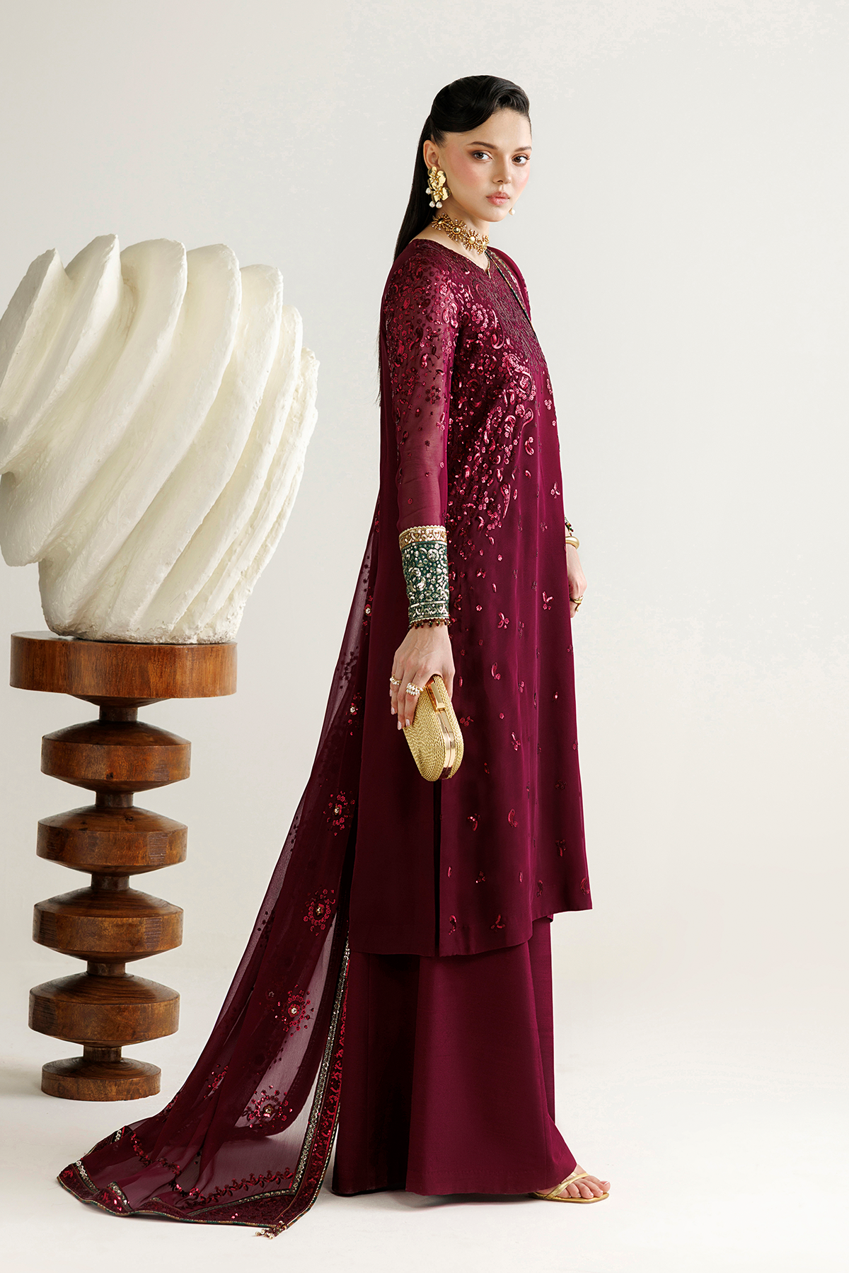 Embroidered chiffon UC-3137 by Jazmin – Pakistani party wear