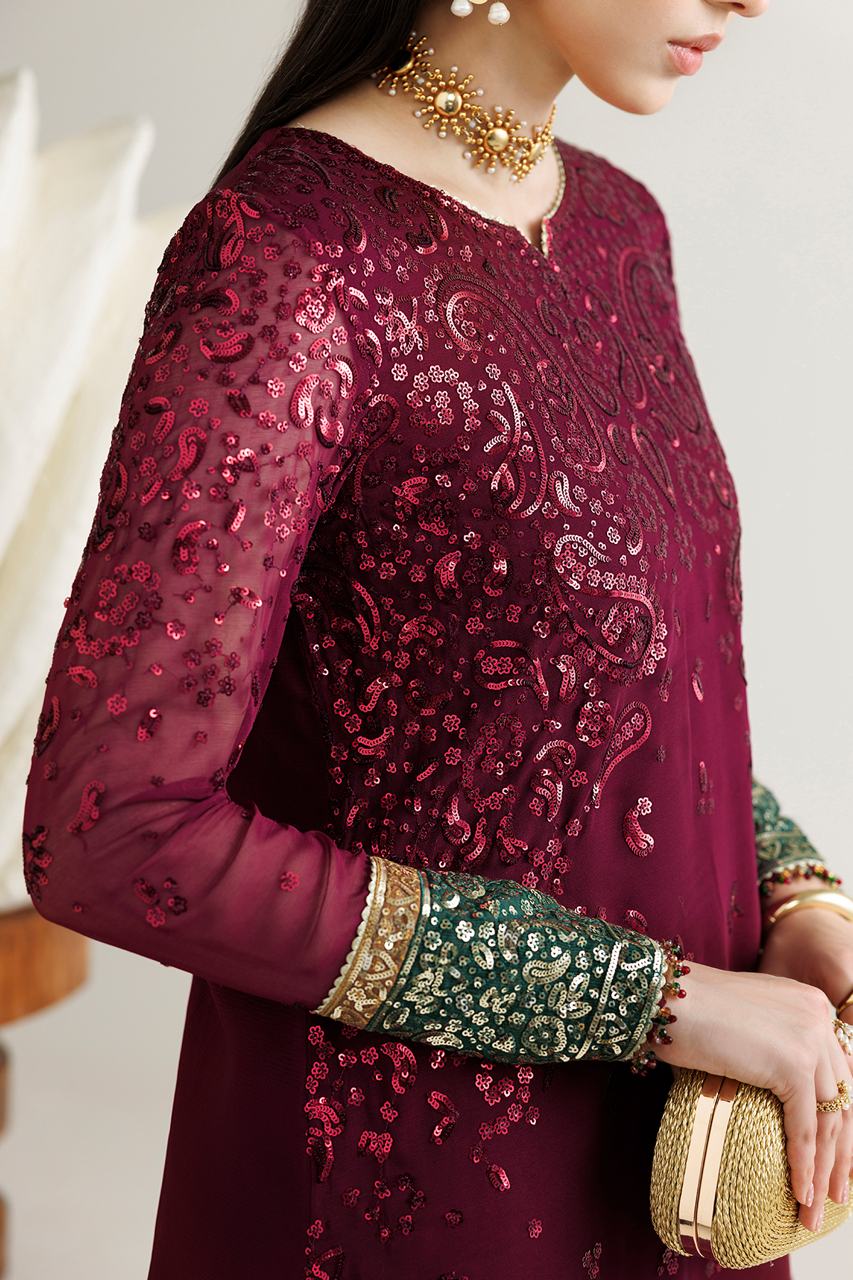 Jazmin formals UC-3137 embroidered chiffon outfit