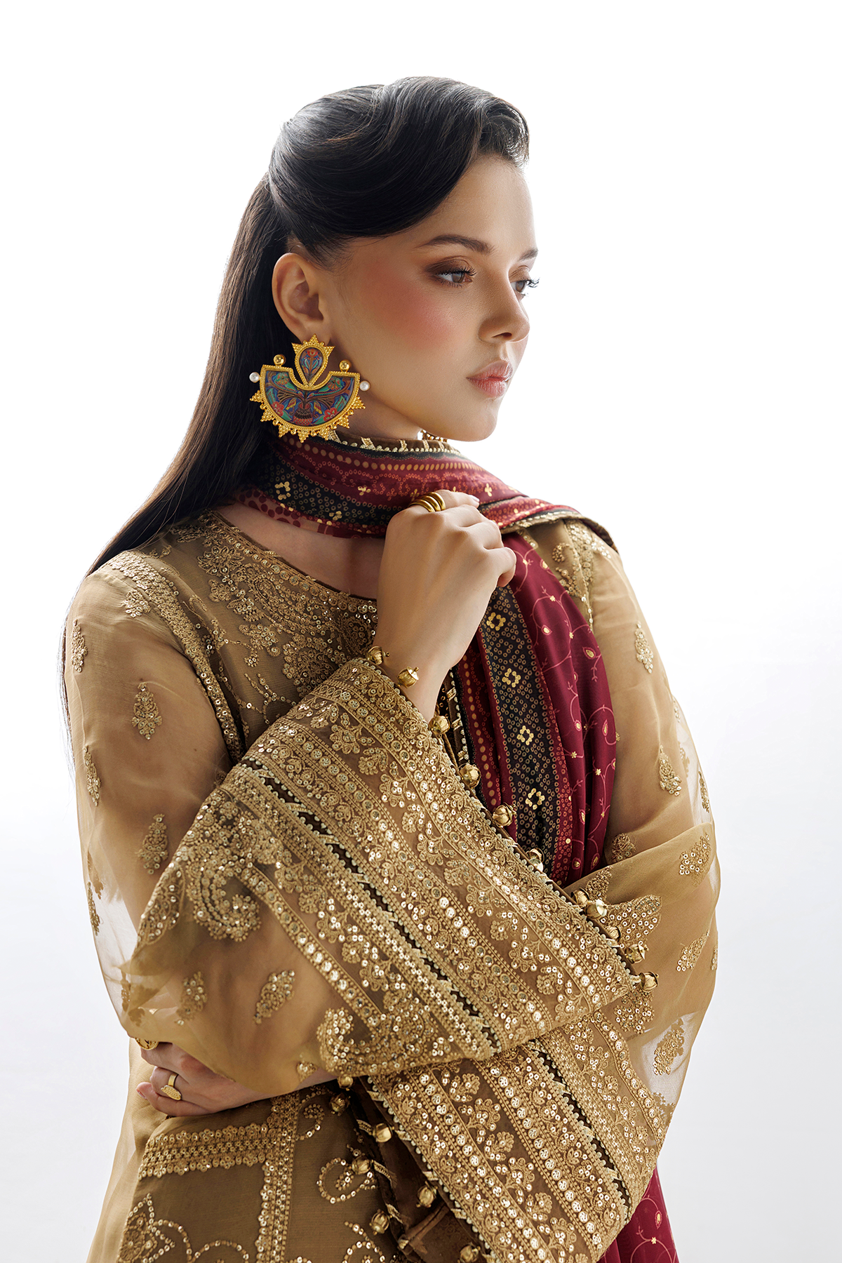 Jazmin formals UC-3136 embroidered chiffon outfit