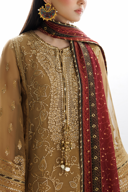 Jazmin UC-3136 embroidered chiffon suit at Raz Ruya