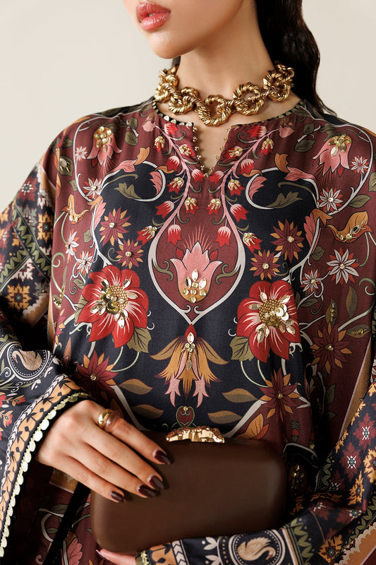 Jazmin OR26-D03 handwork printed silk Pakistani formal suit