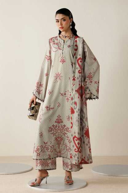 Jazmin OR26-D06 raw silk formal with printed tissue silk dupatta