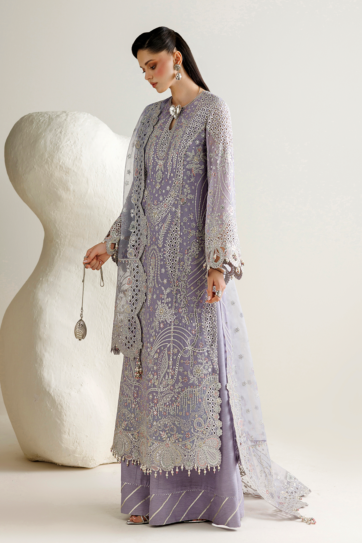 Jazmin UC-3145 embroidered georgette chiffon Pakistani formal suit