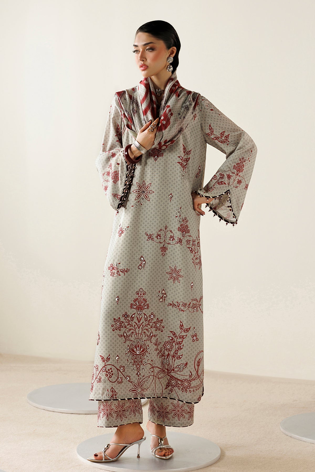 Jazmin OR26-D06 tissue silk dupatta drape