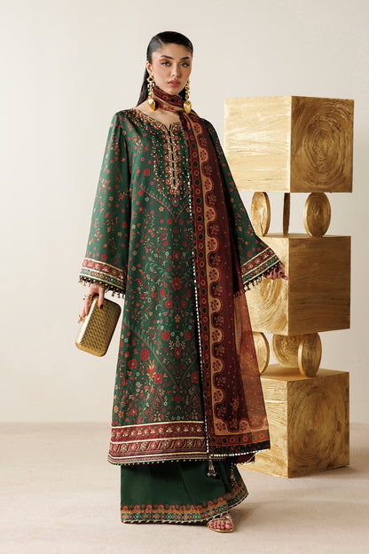 Jazmin OR26-D01 three-piece printed raw silk formal