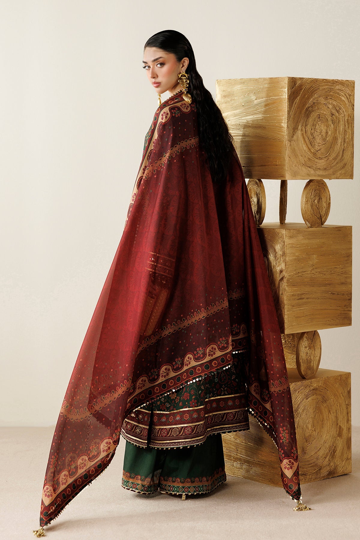 Pakistani handwork raw silk formal OR26-D01 by Jazmin