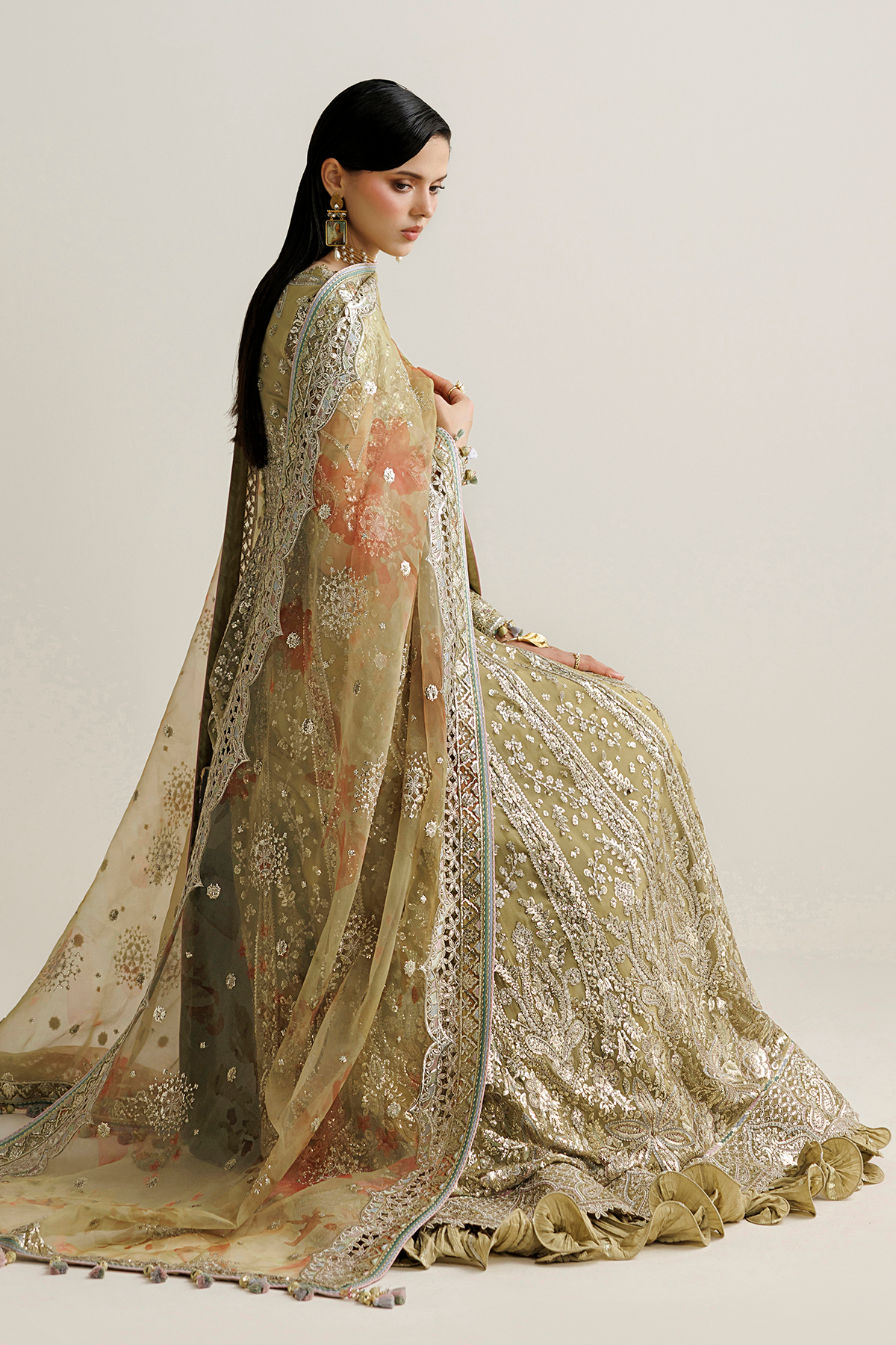Embroidered chiffon UC-3140 by Jazmin – Pakistani party wear
