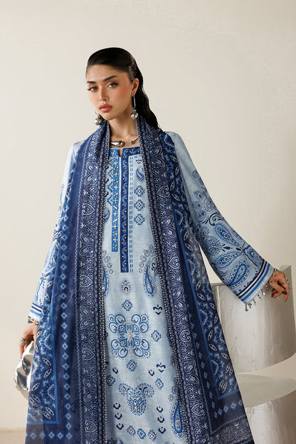 Jazmin OR26-D02 three-piece printed raw silk formal