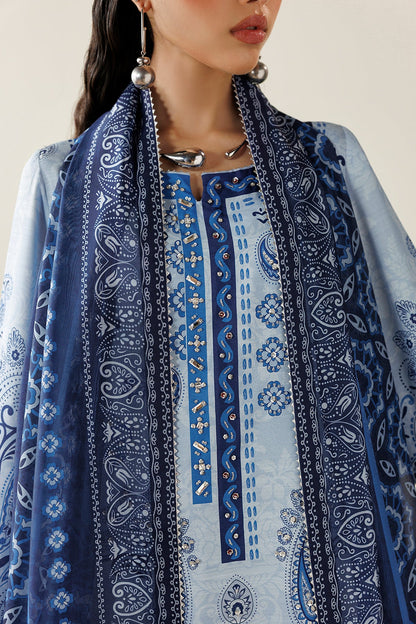 Jazmin OR26-D02 handwork printed raw silk Pakistani formal suit