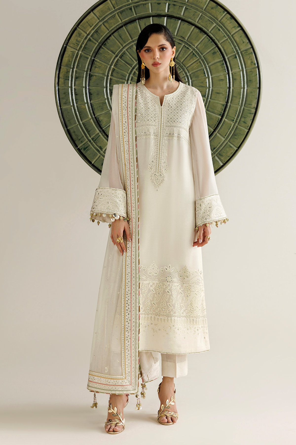 Pakistani embroidered chiffon formal UC-3135 by Jazmin