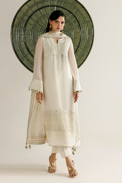 Jazmin UC-3135 chiffon formal with embroidered chiffon dupatta