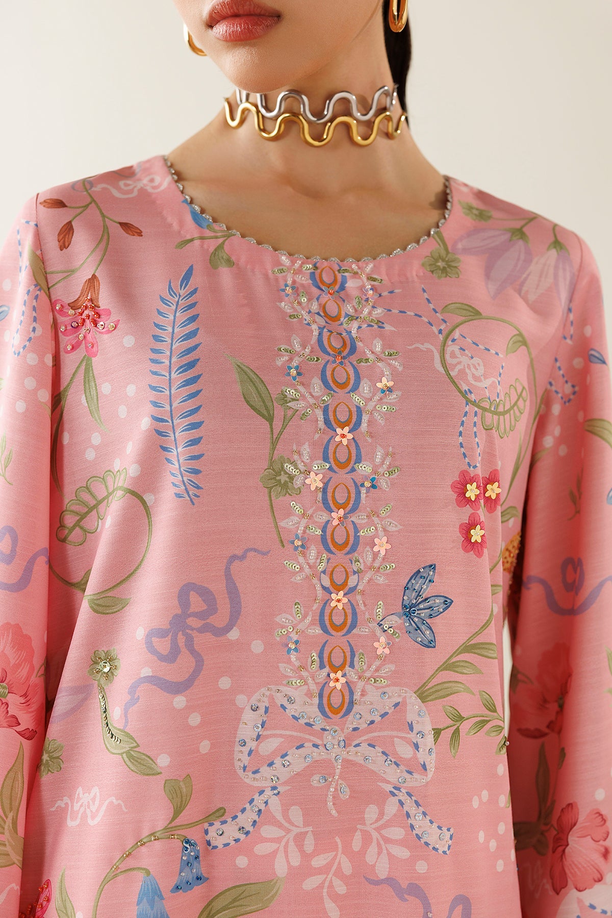 Pakistani handwork raw silk formal OR26-D04 by Jazmin