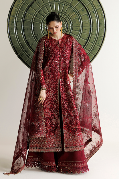 Jazmin UC-3143 chiffon formal with digital printed organza dupatta