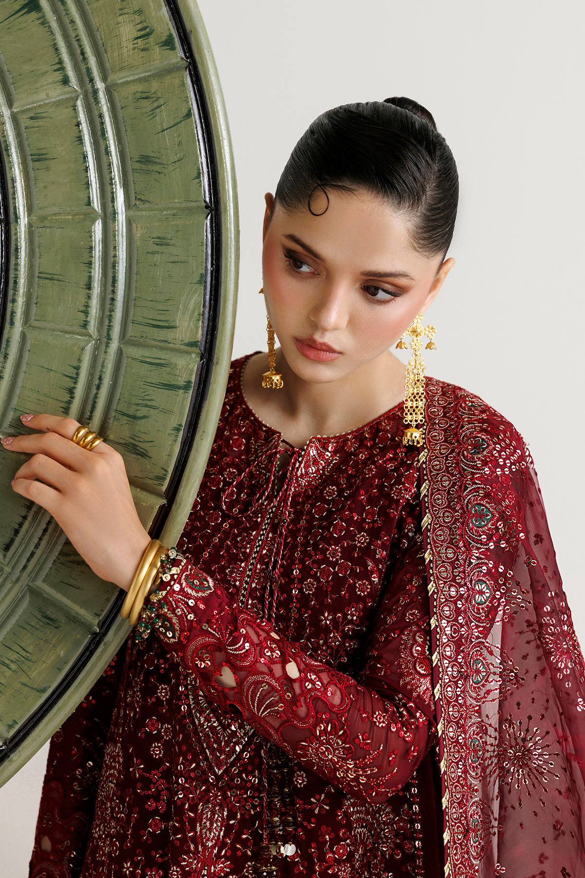 Jazmin UC-3143 embroidered chiffon suit at Raz Ruya