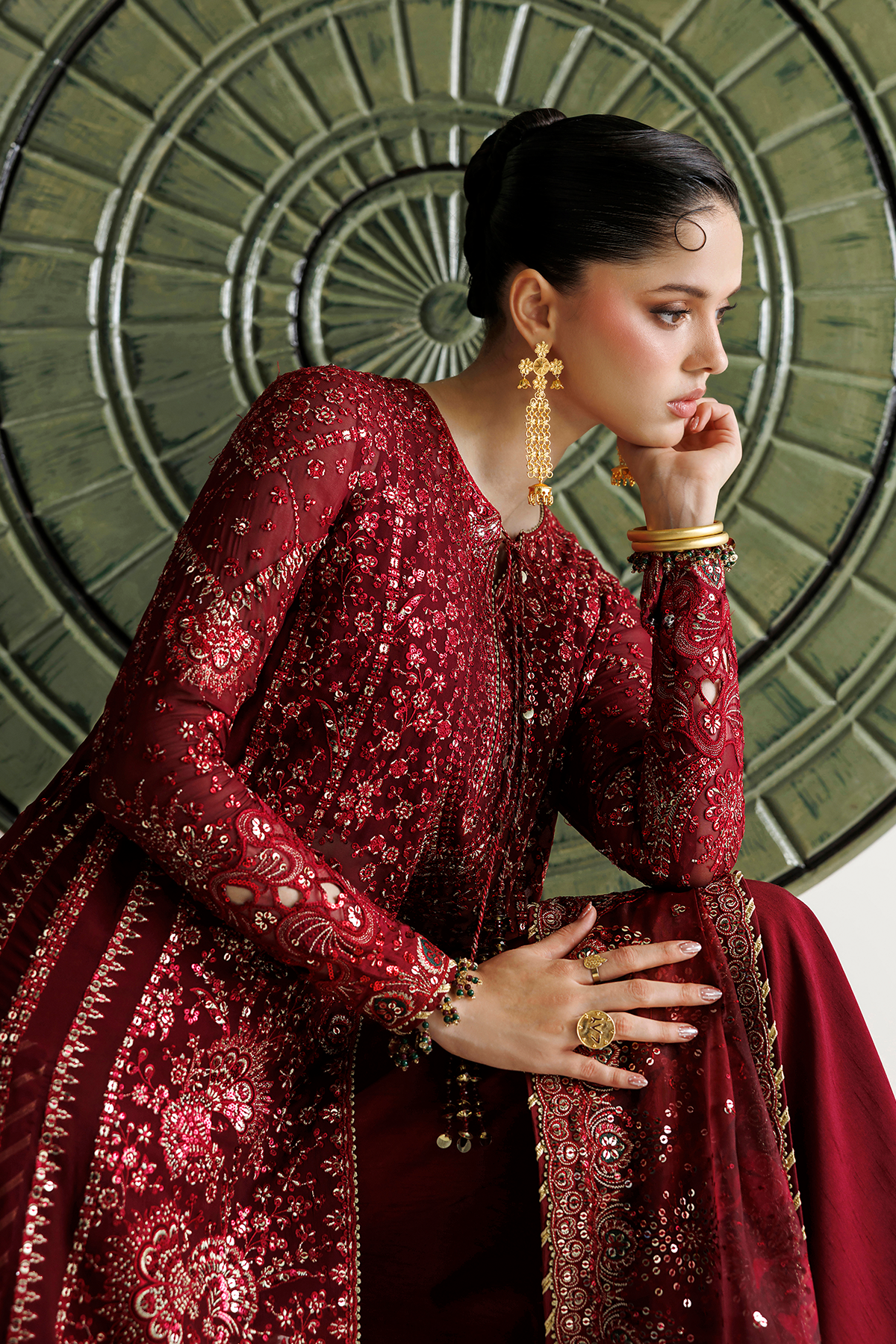 Jazmin formals UC-3143 embroidered chiffon outfit