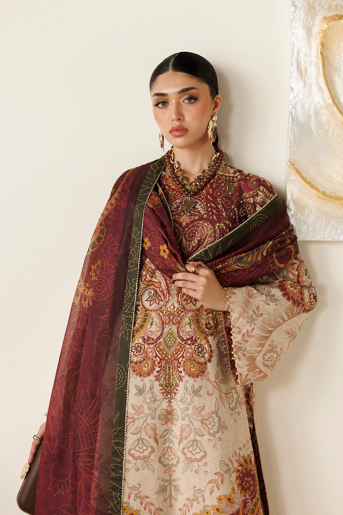 Pakistani handwork raw silk formal OR26-D08 by Jazmin