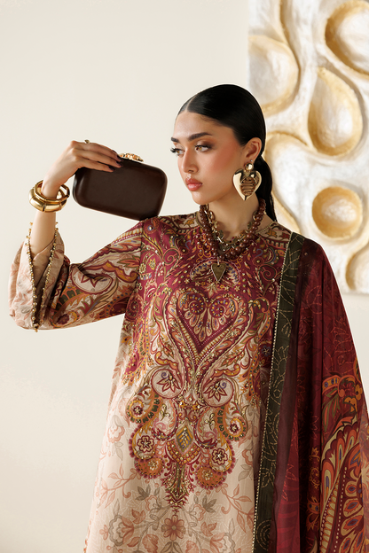Jazmin OR26-D08 tissue silk dupatta drape