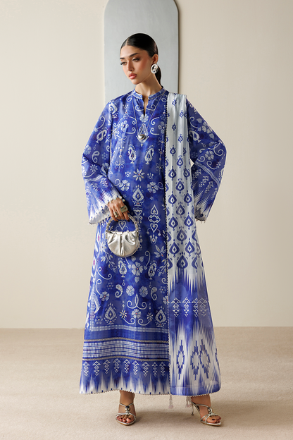 Jazmin OR26-D09 raw silk formal with printed tissue silk dupatta