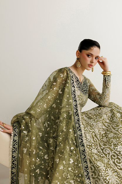 Jazmin UC-3141 three-piece chiffon formal with raw silk trouser