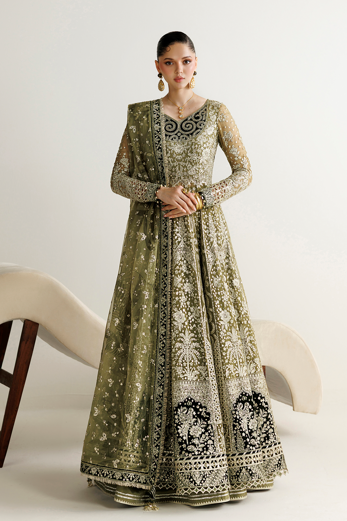 Embroidered chiffon UC-3141 by Jazmin – Pakistani wedding guest outfit