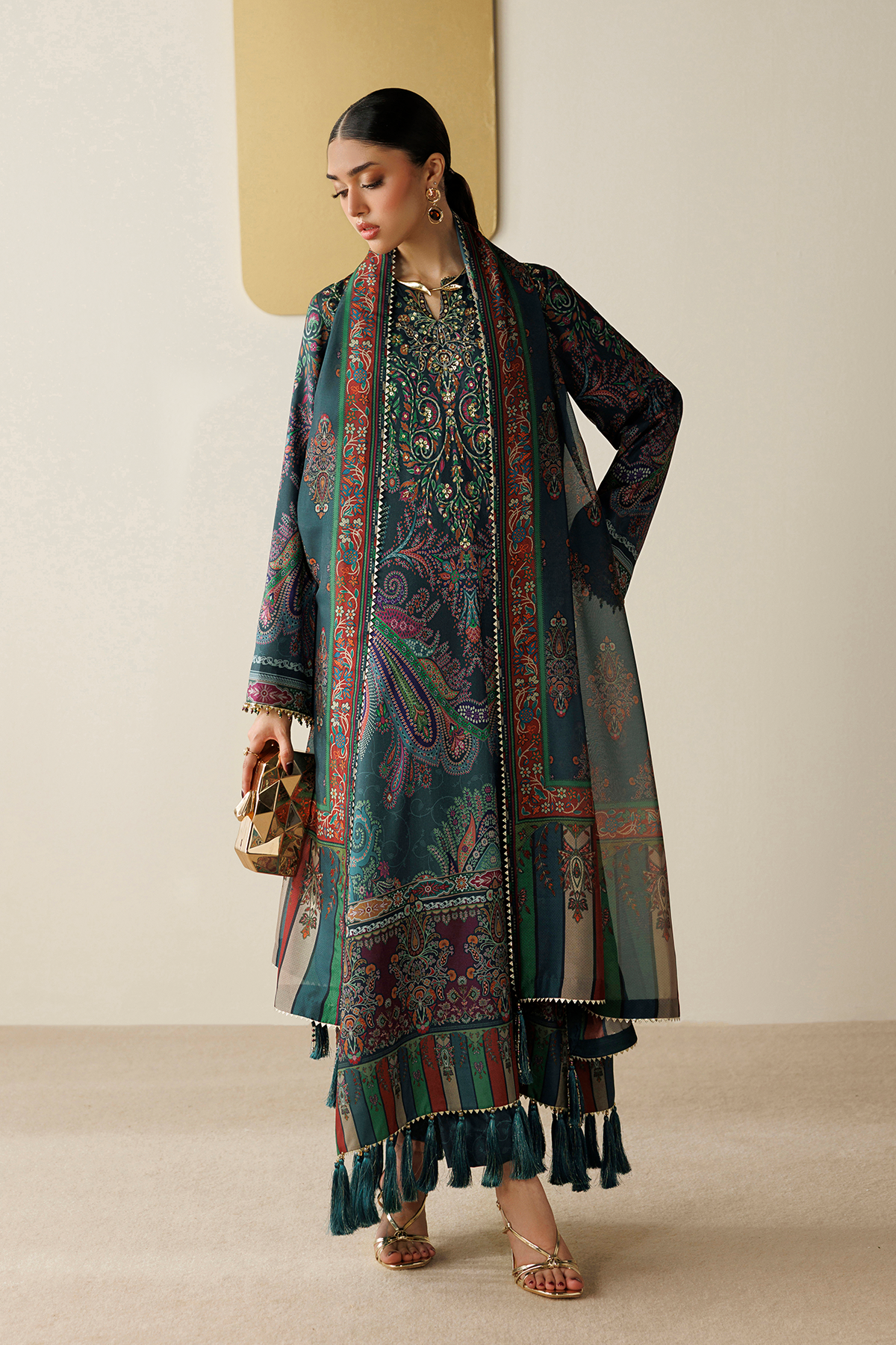 Jazmin Orlina OR26-D07 printed silk outfit