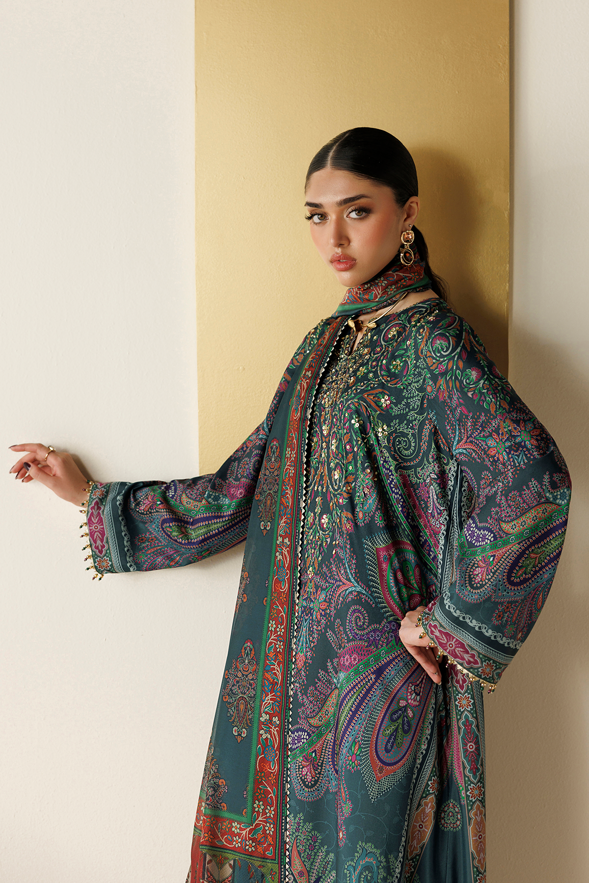 Jazmin OR26-D07 tissue silk dupatta drape