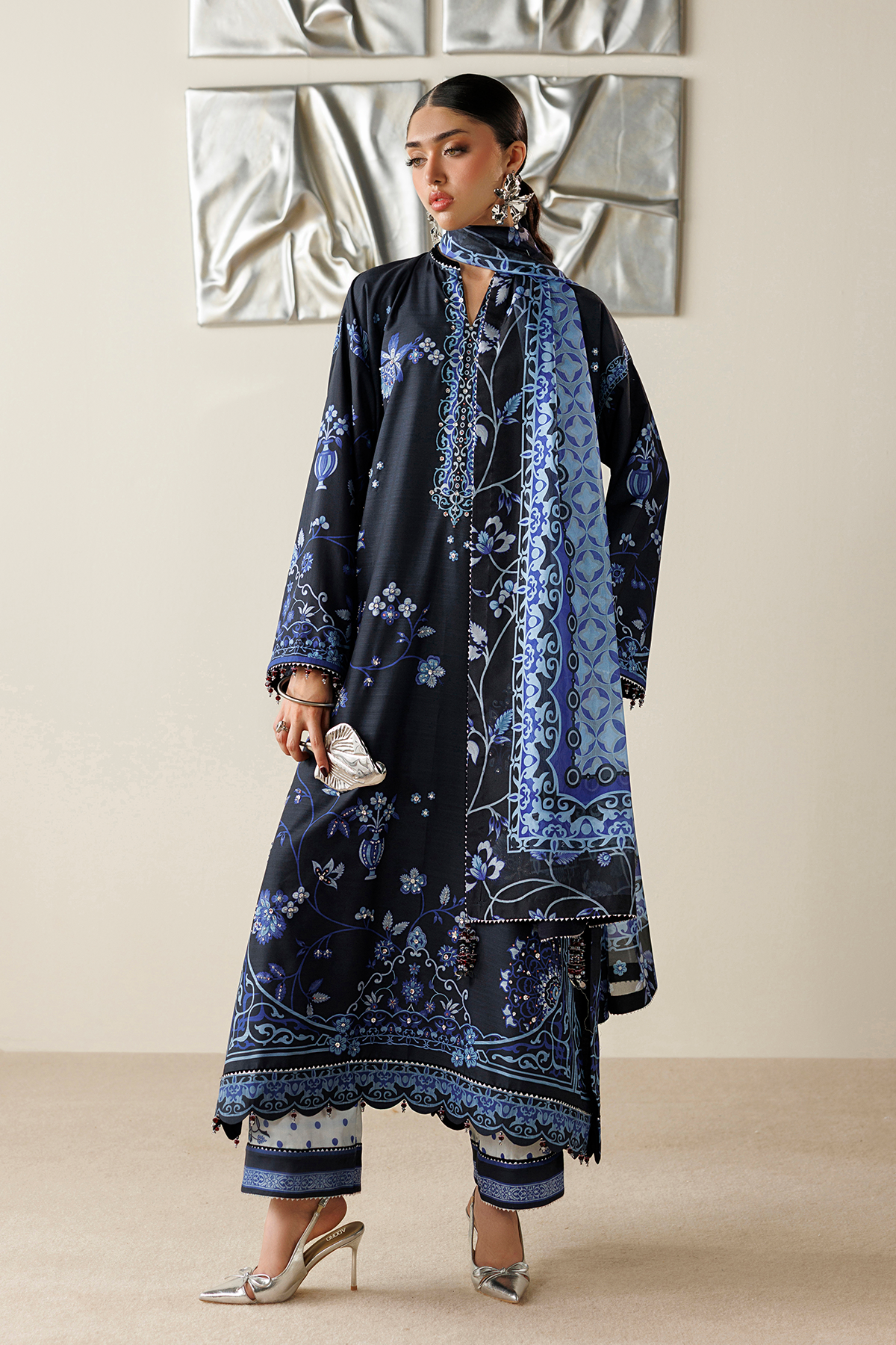 Pakistani handwork raw silk formal OR26-D05 by Jazmin