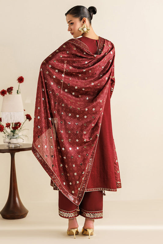 Jazmin UR-7070 raw silk formal with printed tussar silk dupatta