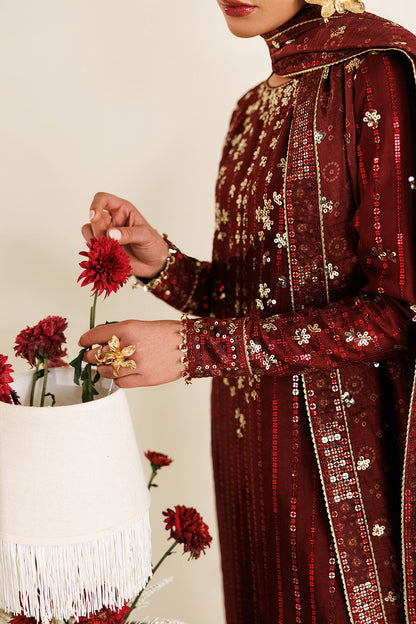 Jazmin formals UR-7070 embroidered raw silk outfit