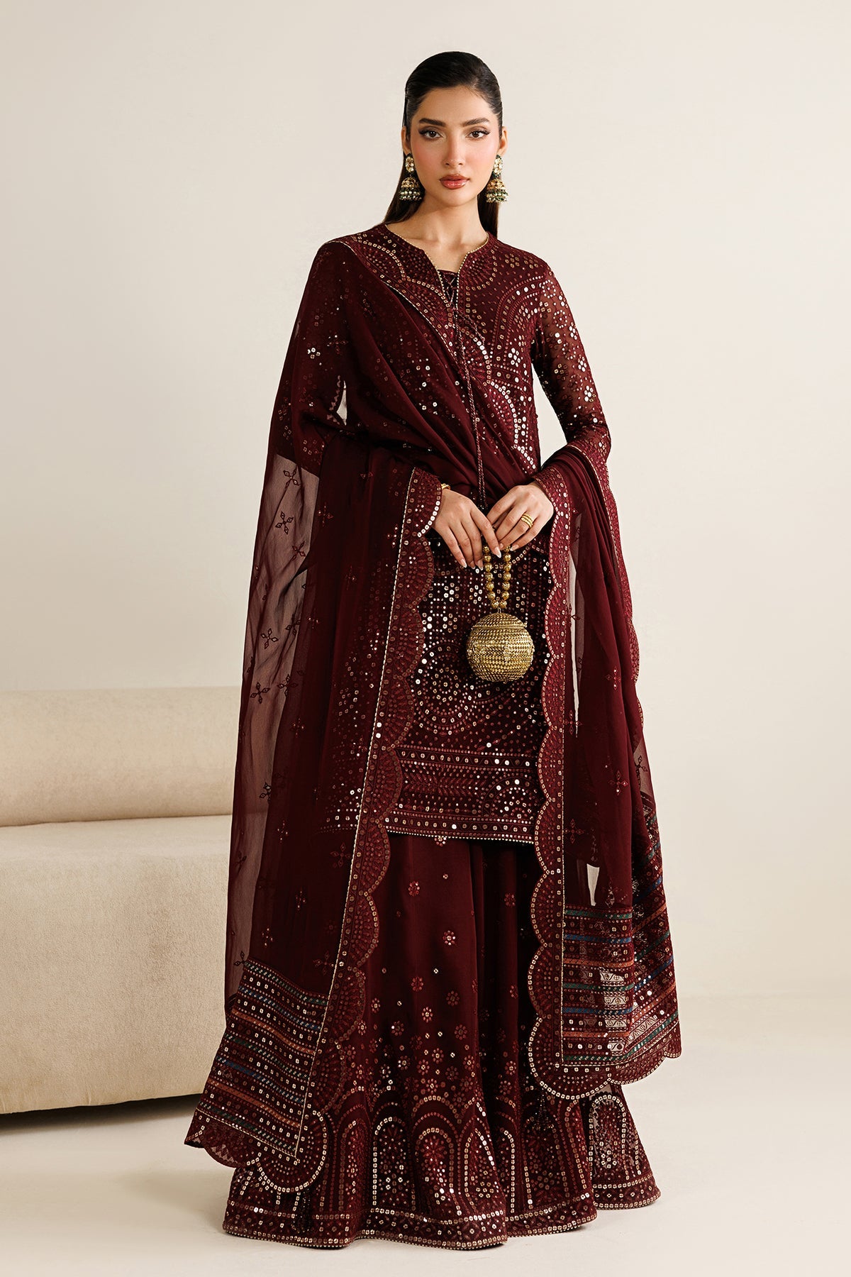Jazmin formals UC-3126 embroidered chiffon outfit