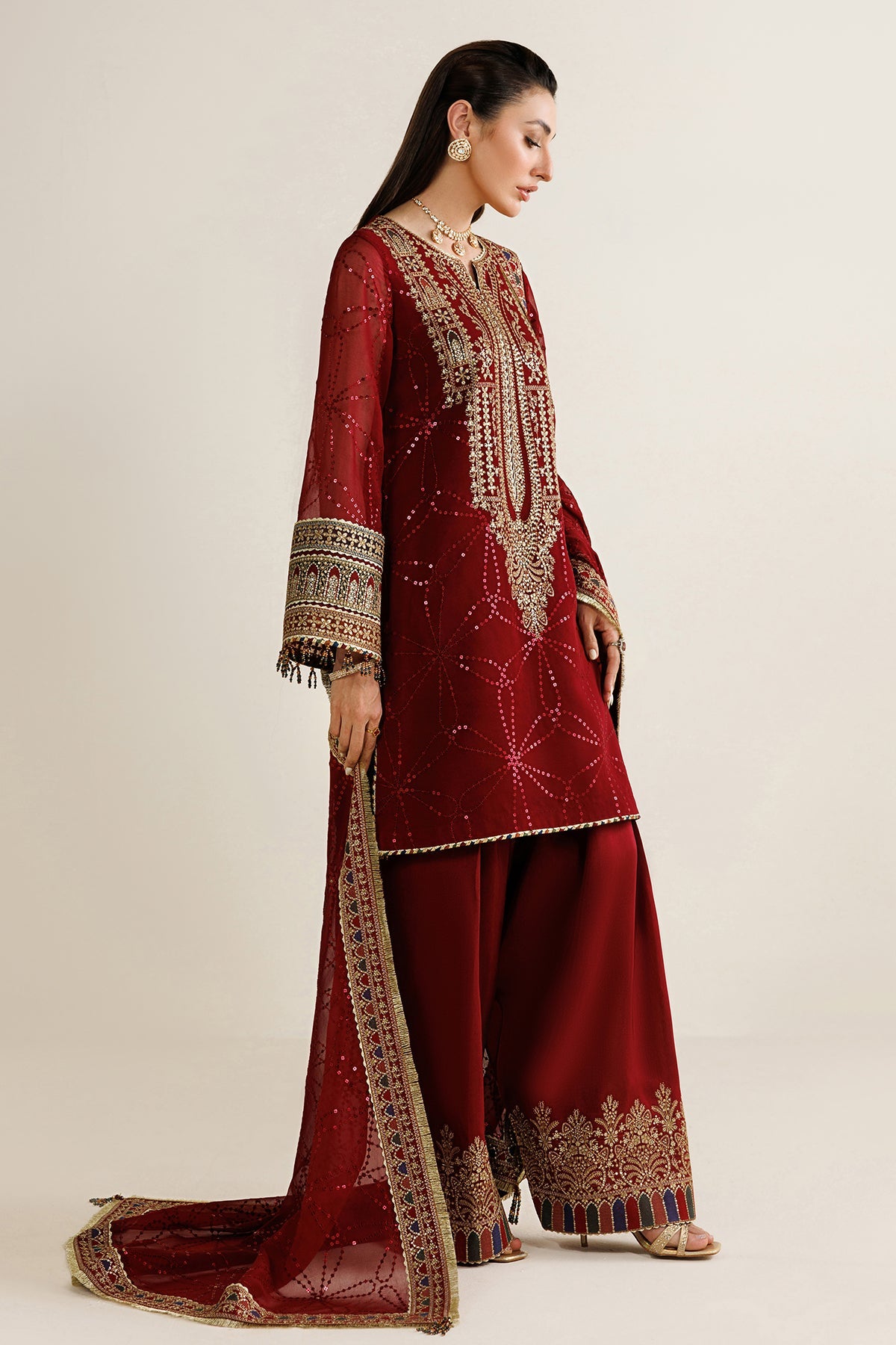 Embroidered chiffon UC-3124 by Jazmin – Pakistani party wear