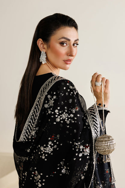 Jazmin UC-3127 chiffon formal with printed chiffon dupatta