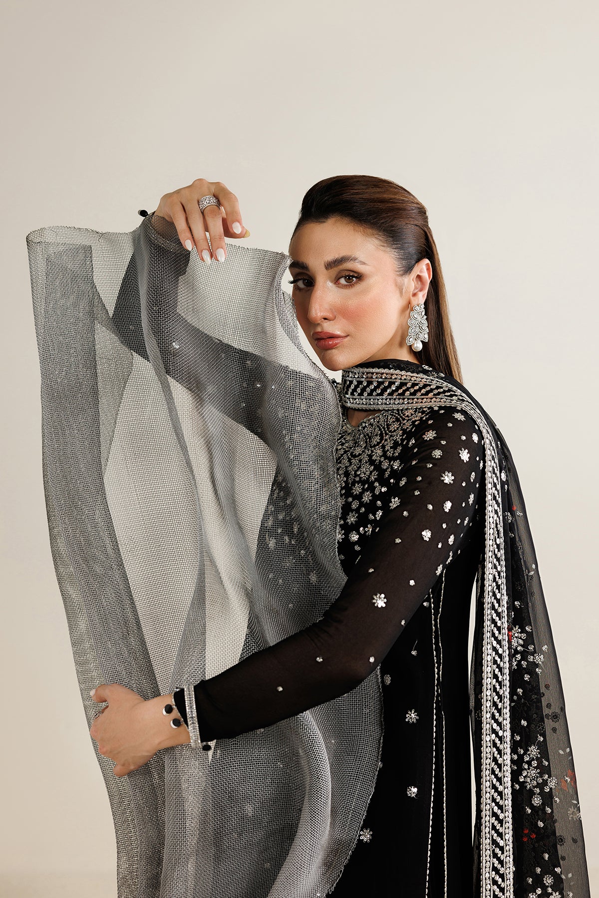 Jazmin UC-3127 embroidered chiffon suit at Raz Ruya