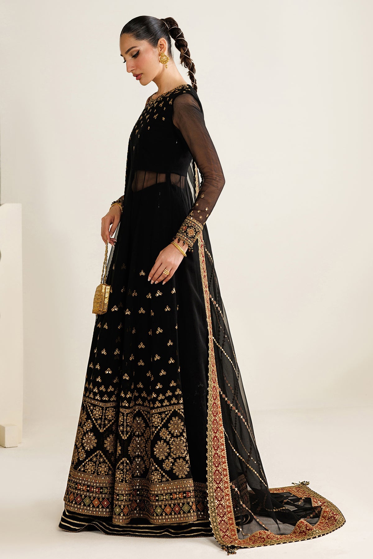 Embroidered chiffon UC-3125 by Jazmin – Pakistani party wear