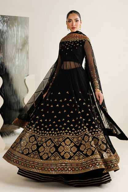 Jazmin UC-3125 three-piece chiffon formal with raw silk trouser