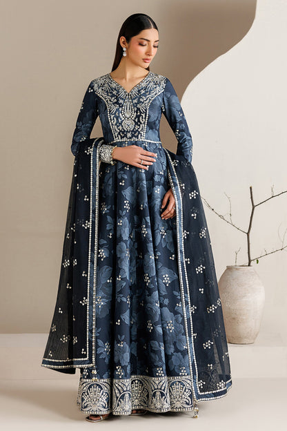 Jazmin UR-7086 raw silk formal with woven organza dupatta