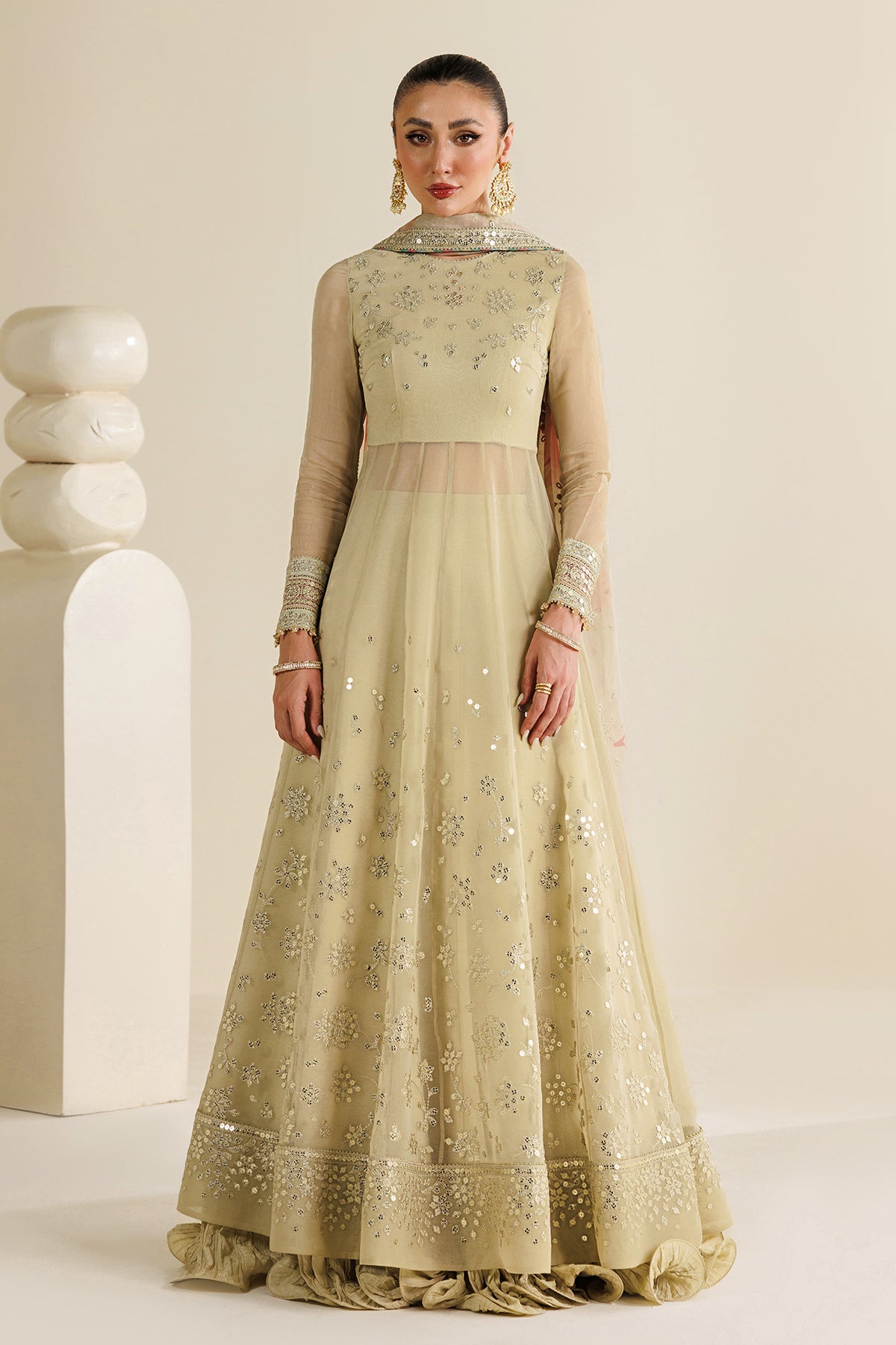 Embroidered chiffon UC-3131 by Jazmin – Pakistani party wear