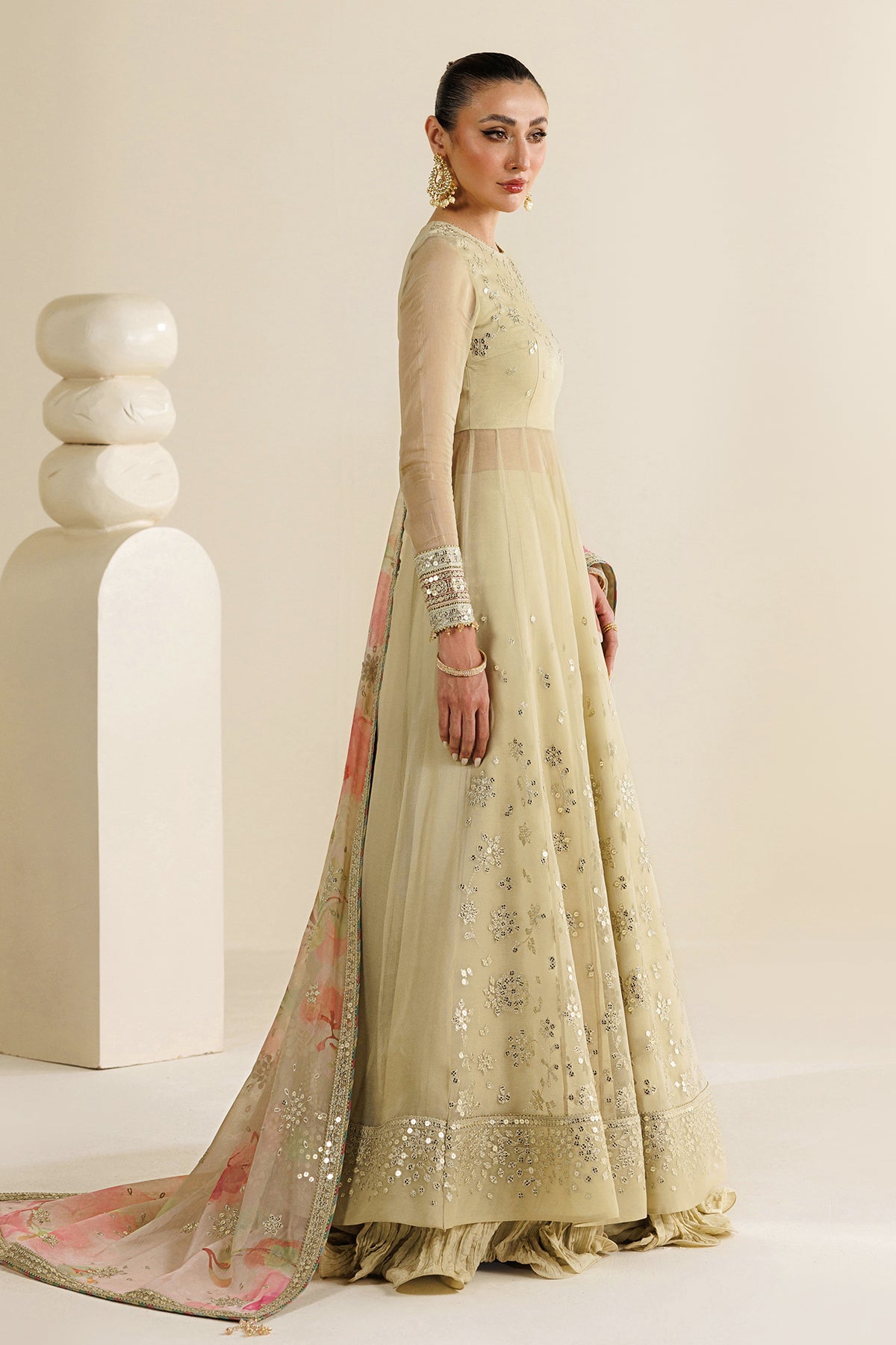 Pakistani embroidered chiffon formal UC-3131 by Jazmin