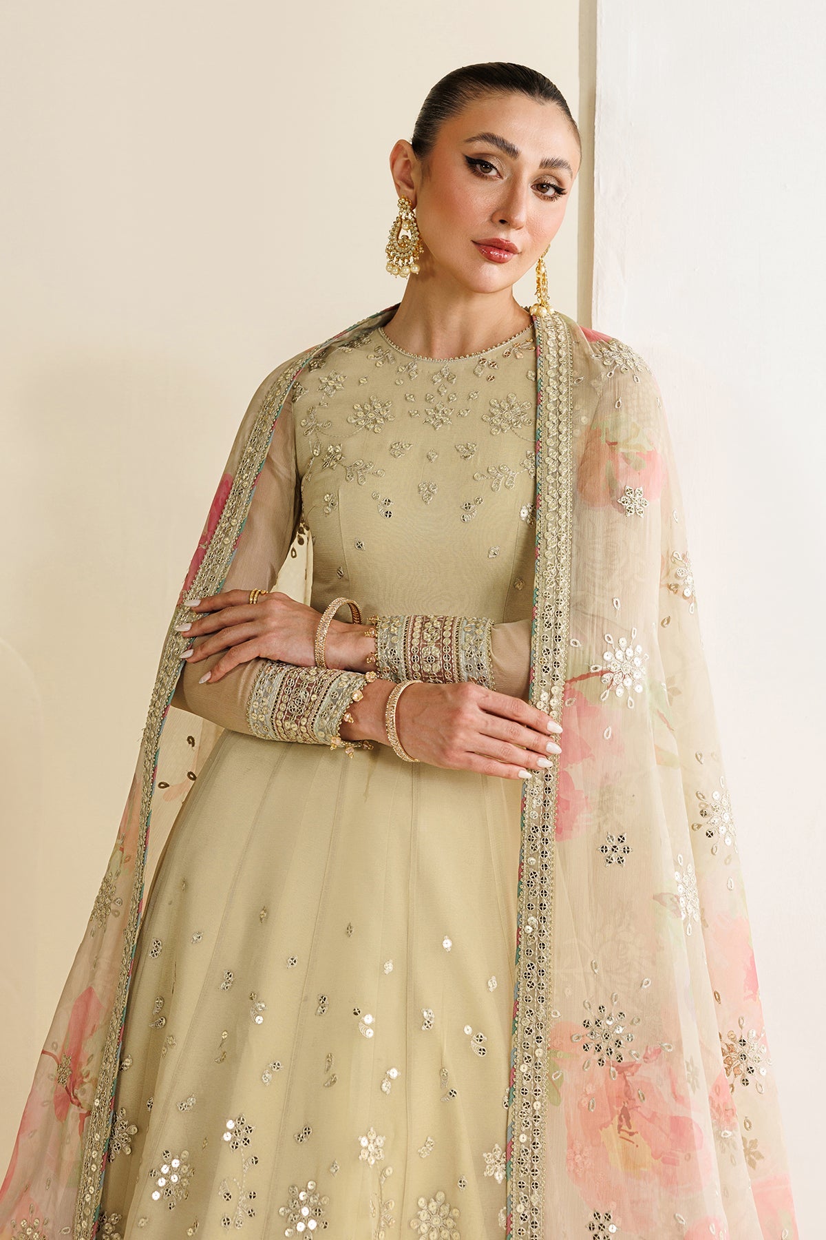 Jazmin UC-3131 embroidered chiffon Pakistani formal suit