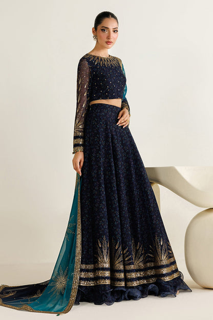 Jazmin UC-3103 printed chiffon formal with embroidered dupatta