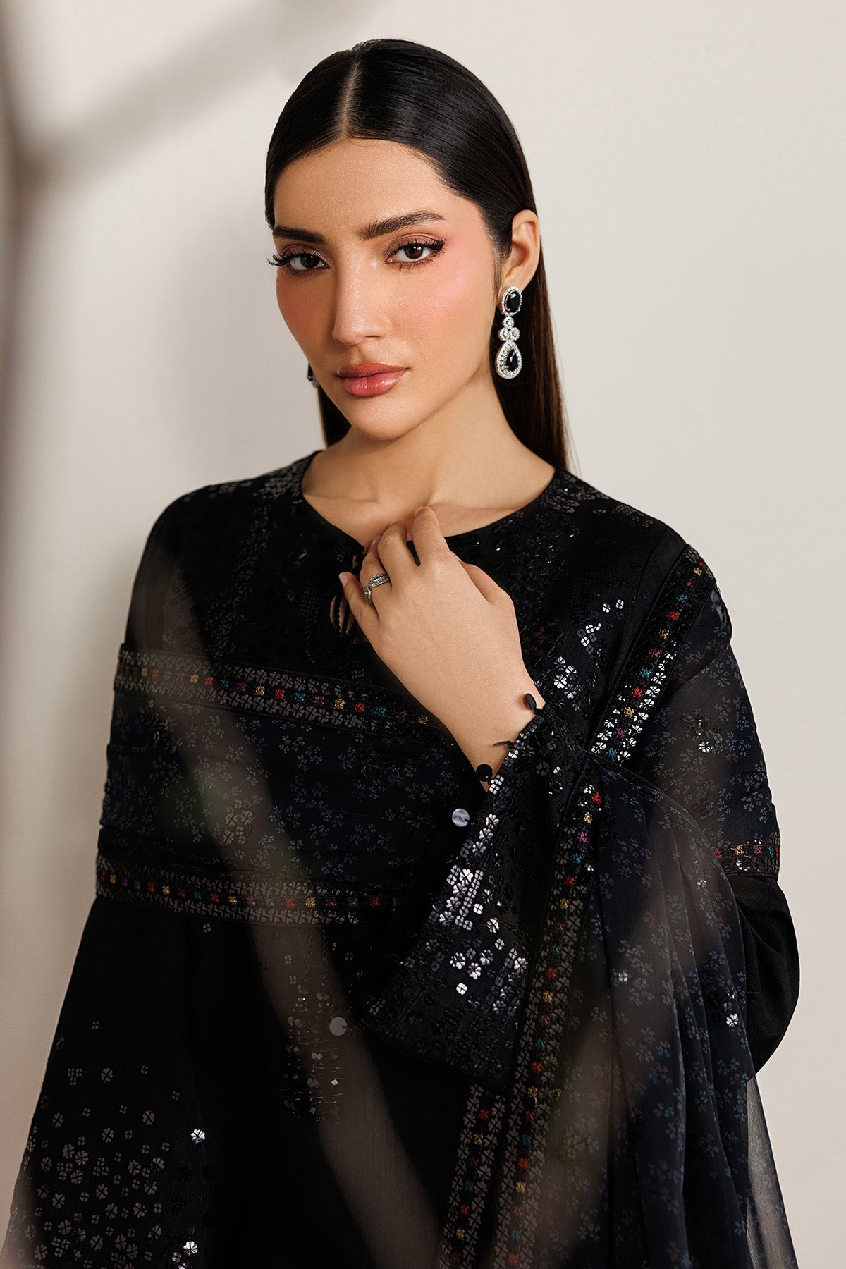 Jazmin formals UR-7081 embroidered raw silk outfit