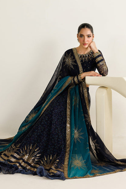 Jazmin UC-3103 embroidered printed chiffon Pakistani formal suit