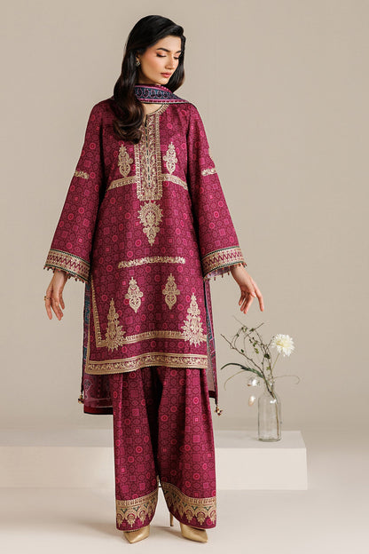 Embroidered raw silk UR-7074 by Jazmin – Pakistani party wear