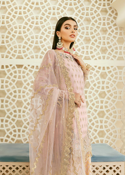 Akbar Aslam Oriole Pakistani net formal with dupatta