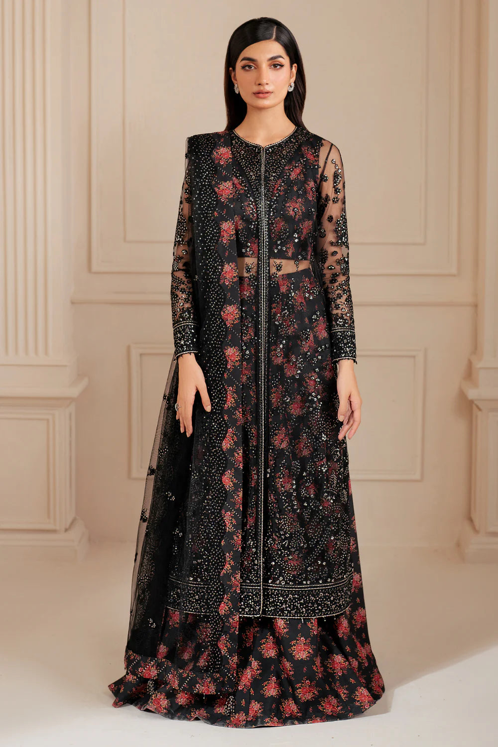 Shop JAZMIN Formals EMBROIDERED NET UN-4021 at Raz Ruya! Huge discounts on luxury Pakistani designer wear. Fast delivery to UK, USA & Canada. End-of-Year & New Year Sale!