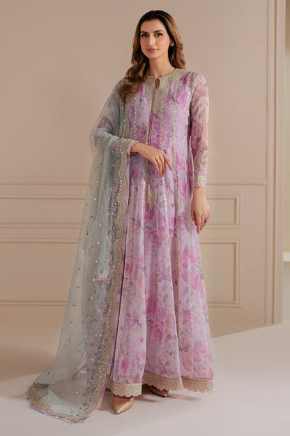 Jazmin UC-3071 embroidered printed chiffon Pakistani formal suit