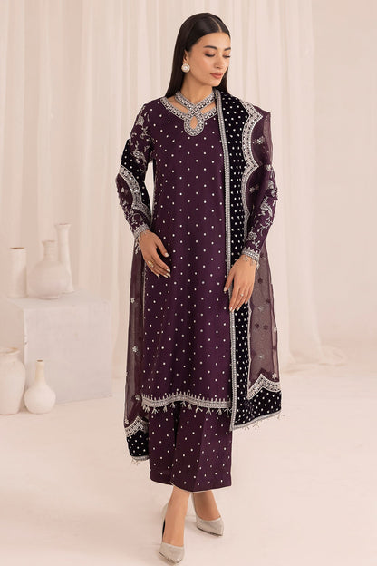 EMBROIDERED RAW SILK UR-7011