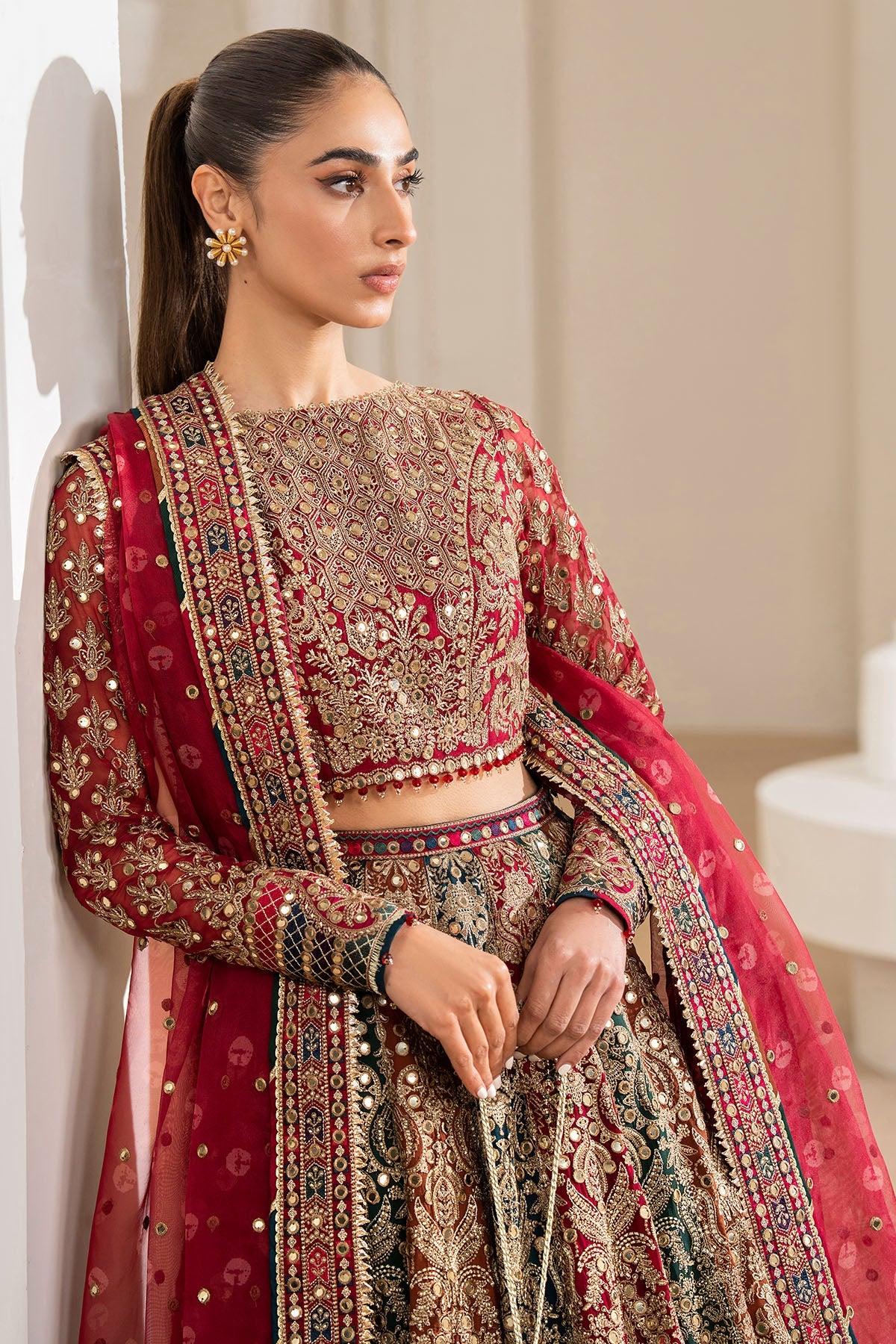 Pakistani embroidered chiffon wedding formal WF'24-02 by Jazmin