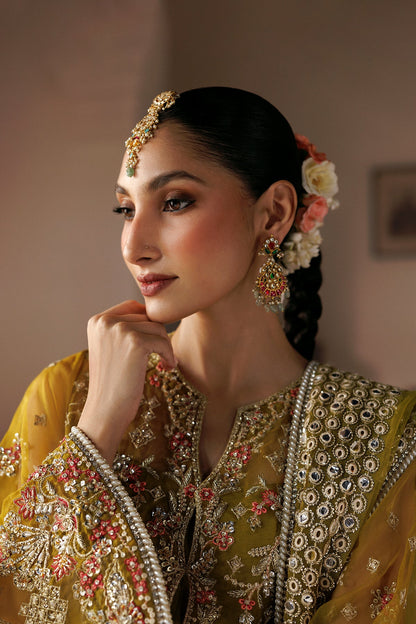 Afrozeh Zarminay embroidered trouser border and chaak detail
